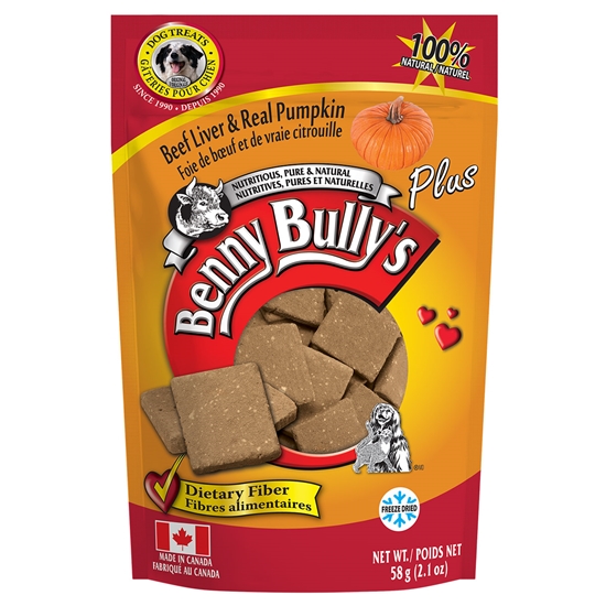 Picture of TREAT BEEF LIVER PLUS PUMPKIN  Benny Bullys - 2.1oz/58g