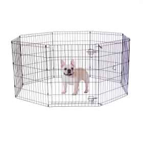 Show details for EXERCISE PEN Simply Essential BLACK Medium - 8 panels  24inW x 30inH Picture of EXERCISE PEN Simply Essential BLACK Medium - 8 panels  24inW x 30inH