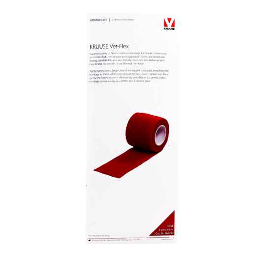 Picture of VET FLEX WRAP KRUUSE Red 5cm x 4.5m(160730) - 10/box