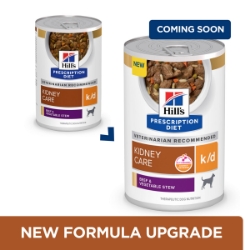 Picture of Hills Prescription Diet K/D Kidney Care Renal Health Beef & Veg Stew Wet Dog Food- 12x12.5oz