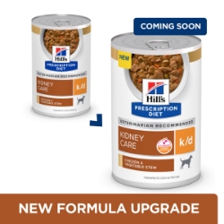 Picture of Hills Prescription Diet K/D Kidney Care Renal Health Chicken & Veg Stew Wet Dog Food- 12x12.5oz