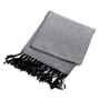 Picture of BACK ON TRACK SCARF DARK GREY w/ BLACK TASSELS