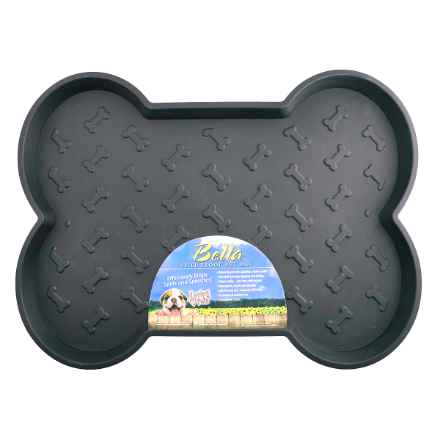 Picture of BELLA SPILL PROOF DOG BONE SHAPED MAT Large- Black