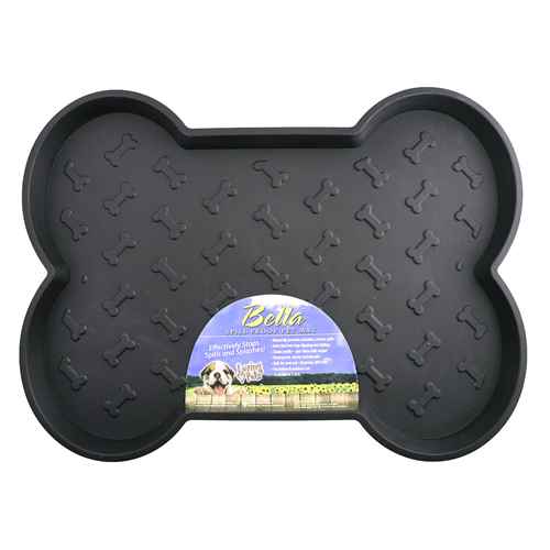 Picture of BELLA SPILL PROOF DOG BONE SHAPED MAT Large- Black