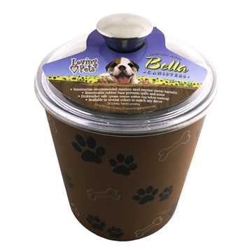 Picture of BELLA BOWL CANISTER with Paws and Bones - Copper
