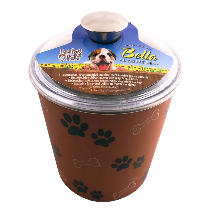 Picture of BELLA BOWL CANISTER with Paws and Bones - Copper