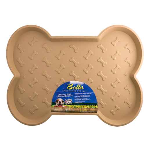 Picture of BELLA SPILL PROOF DOG BONE SHAPED MAT Large- Tan