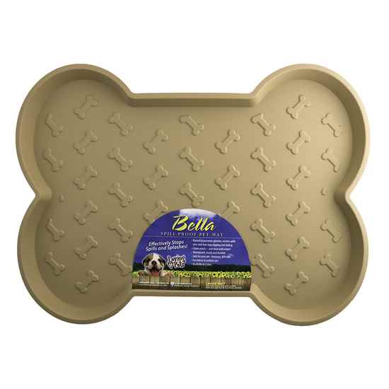 Picture of BELLA SPILL PROOF DOG BONE SHAPED MAT Large- Tan