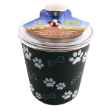 Picture of BELLA BOWL CANISTER with Paws and Bones - Espresso