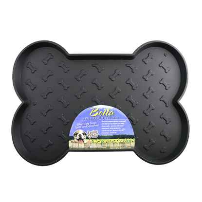 Picture of BELLA SPILL PROOF DOG BONE SHAPED MAT Small - Black