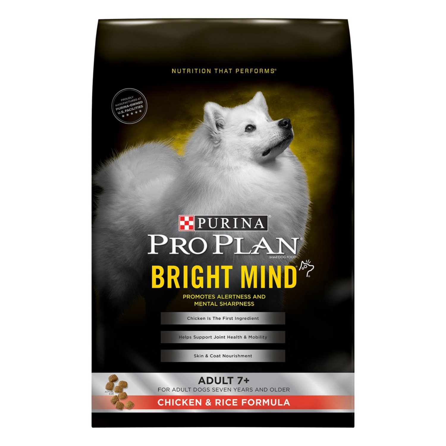 Picture of Purina Pro Plan Bright Mind Adult 7+ Chicken & Rice Dry Dog Food- 16lb