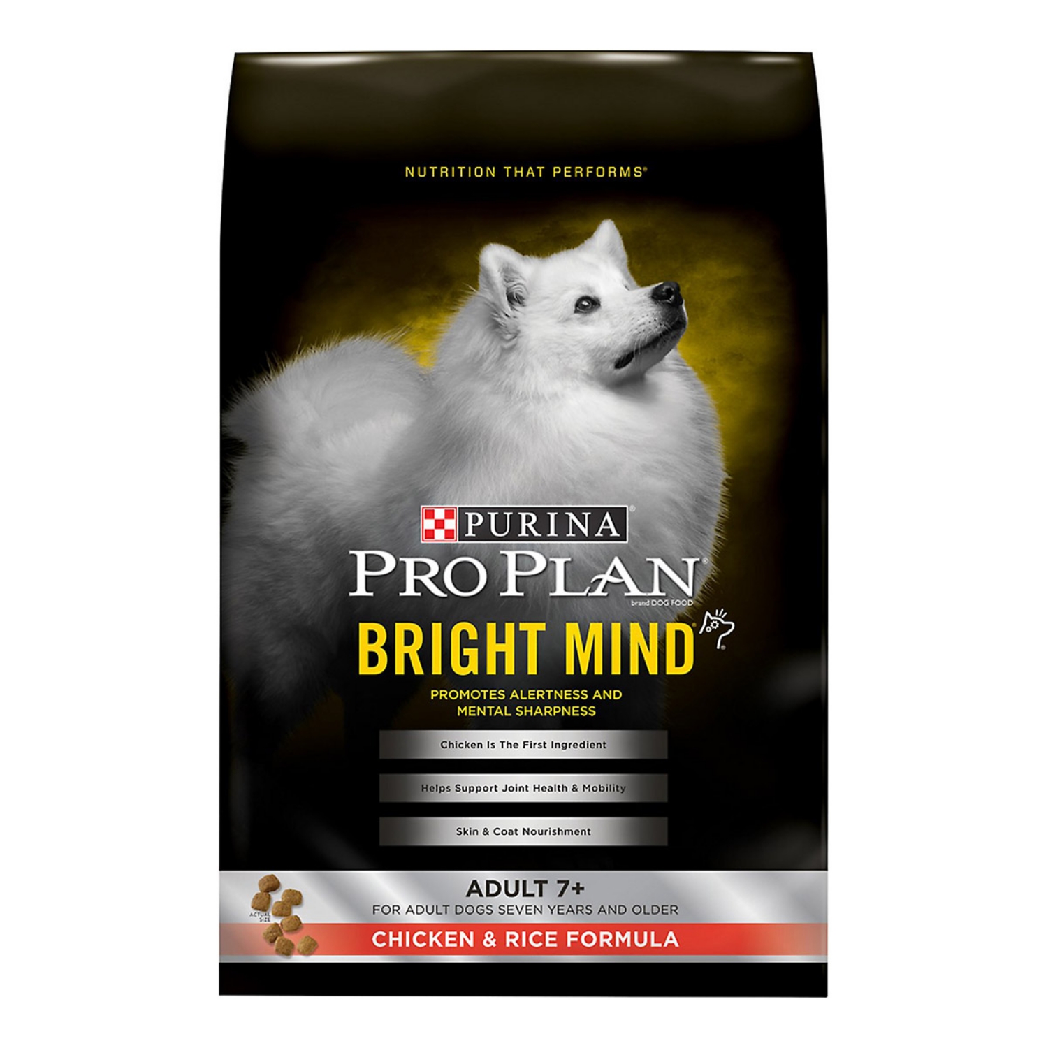 Picture of Purina Pro Plan Bright Mind Adult 7+ Chicken & Rice Dry Dog Food - 30lb