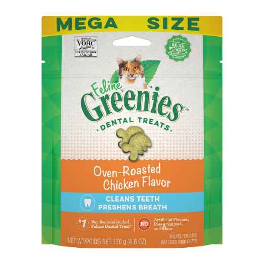 Picture of GREENIE FELINE DENTAL TREAT Oven Roasted Chicken - 4.6oz/130g