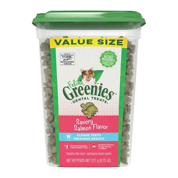 Picture of GREENIE FELINE DENTAL TREAT Savory Salmon - 9.75oz/277g tub