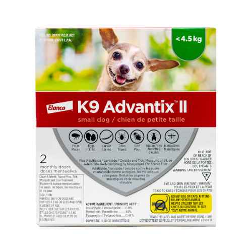 Picture of K9 ADVANTIX II CANINE SMALL DOG UNDER 4.5kg - 2's (su24)