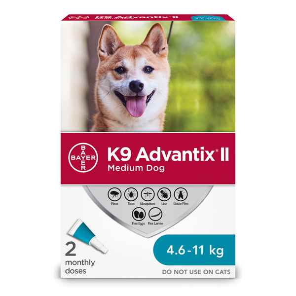 Picture of K9 ADVANTIX II MEDIUM DOG (4.6 -11kg) 2 monthly doses(su24)