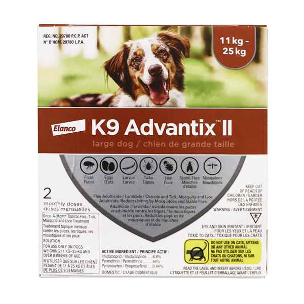 Picture of K9 ADVANTIX II LARGE DOG (11 -25kg) 2 monthly doses (su24)