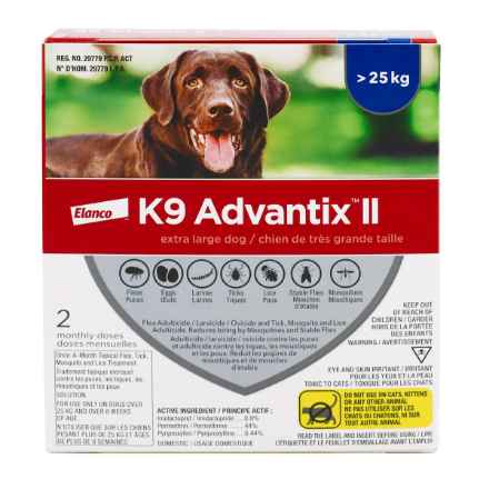 Picture of K9 ADVANTIX II X-LARGE DOG (over 25kg) 2 monthly doses (su12)