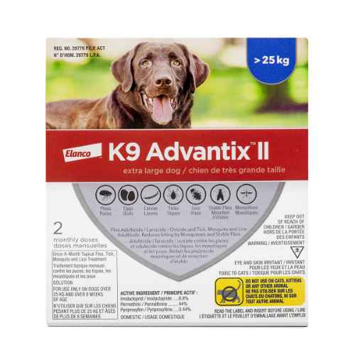 Picture of K9 ADVANTIX II CANINE EXTRA LARGE DOG OVER 25kg - 2's (su12)