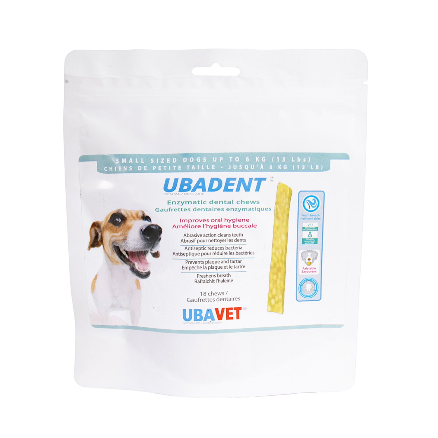Picture of UBADENT ENZYMATIC DENTAL CHEWS for SMALL DOGS - 18s