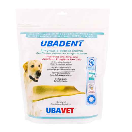 Picture of UBADENT ENZYMATIC DENTAL CHEWS for MED/LARGE DOGS - 18s