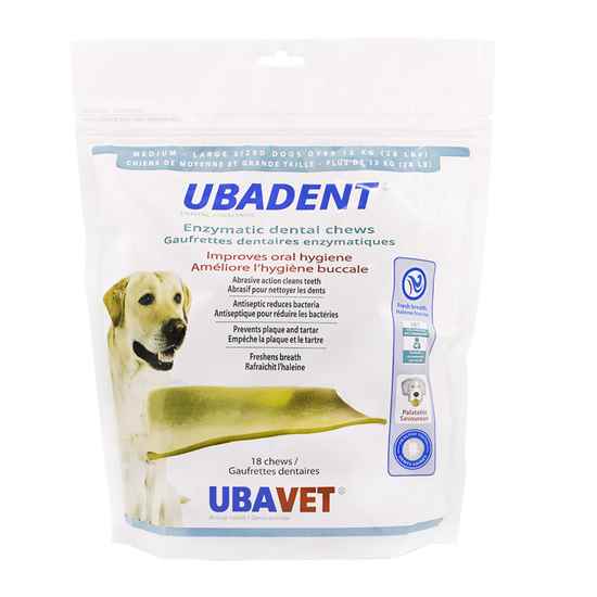 Picture of UBADENT ENZYMATIC DENTAL CHEWS for MED/LARGE DOGS - 18s