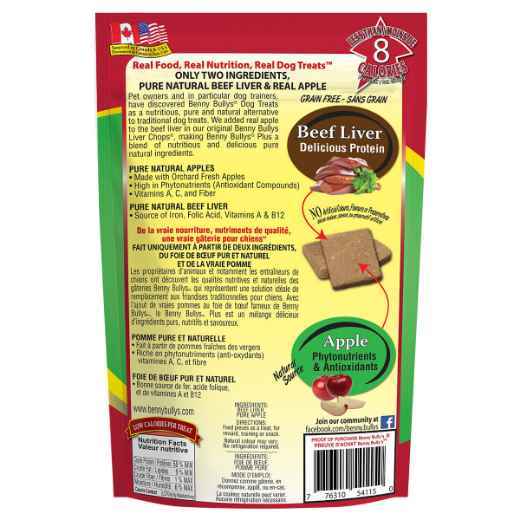 Picture of TREAT BEEF LIVER PLUS APPLE Benny Bullys - 2.1oz/58g