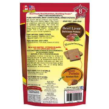 Show details for TREAT BEEF LIVER PLUS Sweet Potato Benny Bullys - 2.1oz/58g Picture of TREAT BEEF LIVER PLUS Sweet Potato Benny Bullys - 2.1oz/58g