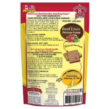 Show details for TREAT BEEF LIVER PLUS BANANA  Benny Bullys - 2.1oz/58g Picture of TREAT BEEF LIVER PLUS BANANA  Benny Bullys - 2.1oz/58g
