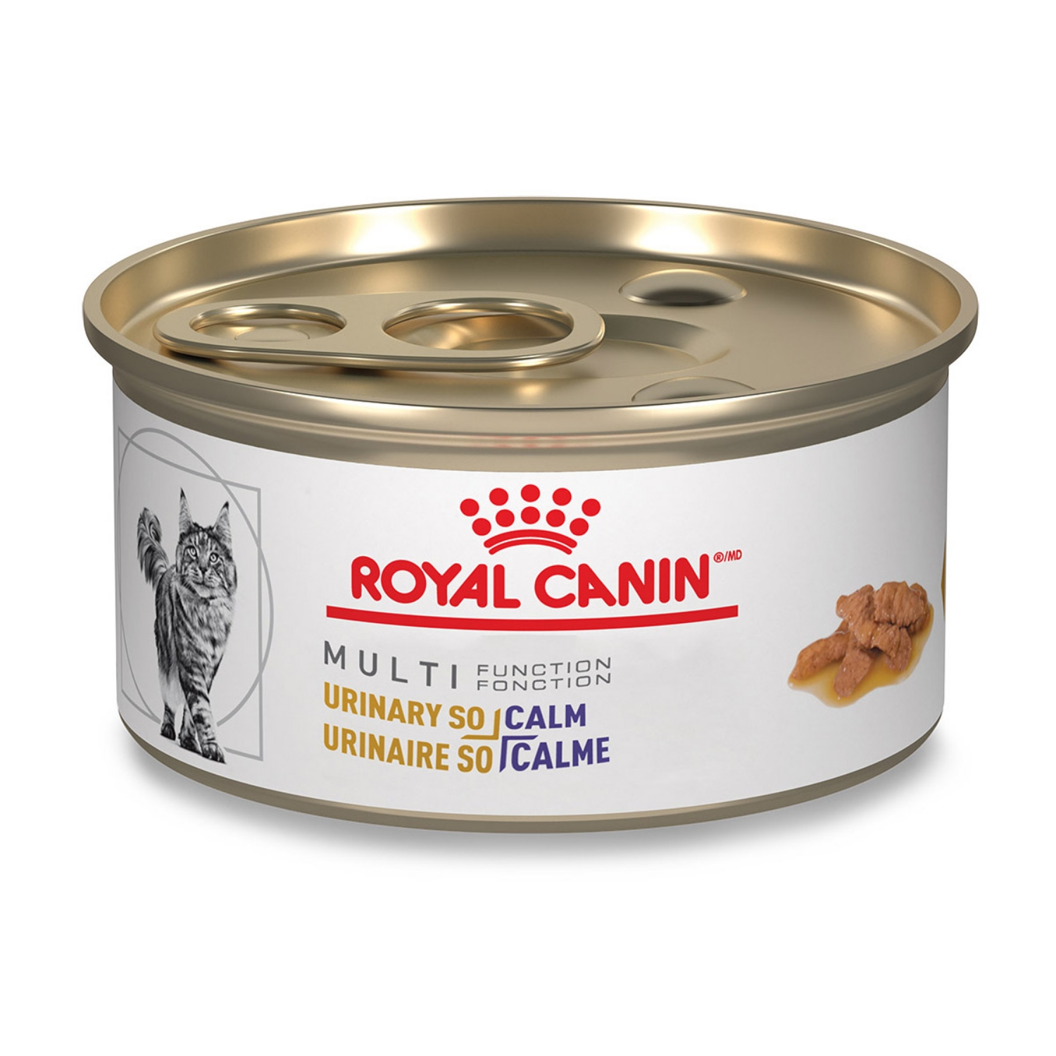 Picture of Royal Canin Veterinary Diet URINARY SO + CALM Thin Slices In Gravy Wet Cat Food - 24 X 85gm cans