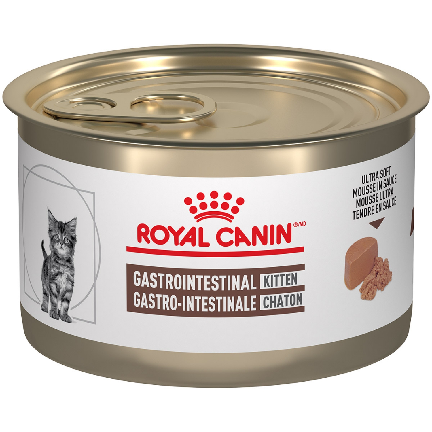 Picture of Royal Canin Veterinary Diet GASTROINTESTINAL Kitten Ultra Softmousse Wet Cat Food - 24 X 145g cans