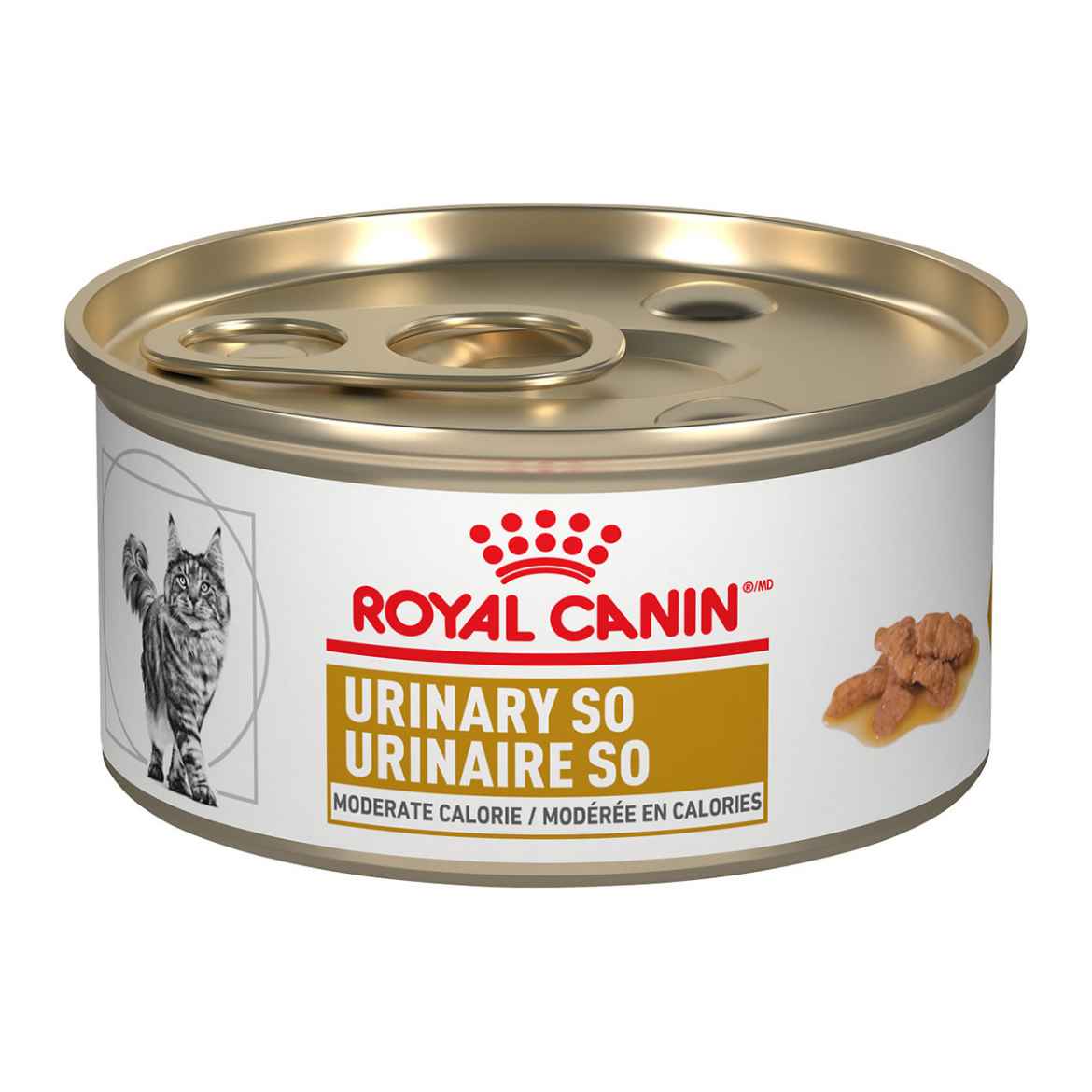 Picture of FELINE RC URINARY SO MODERATE CALORIE MORSELS in GRAVY - 24 x 85gm cans