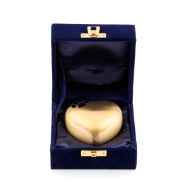 Picture of CREMATION Urn Paw Print Classic Brass (0316PPH) - Heart Shape