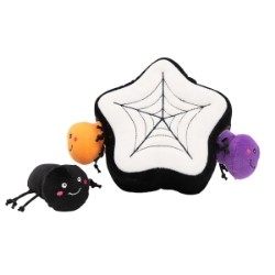 Picture of HALLOWEEN TOY CANINE ZIPPYPAWS BURROW - Spider Web with Spiders 