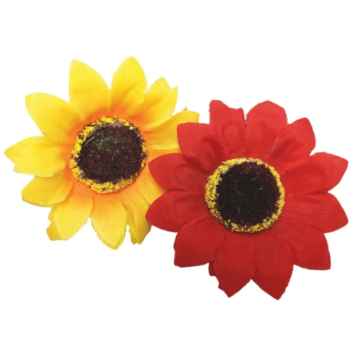 Picture of CANINE SUNFLOWER NECK WEAR 2 PACK RED & YELLOW - X Small/Small