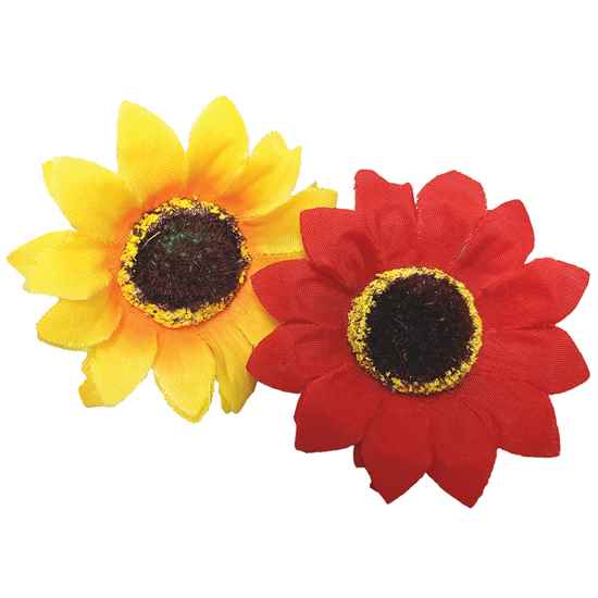 Picture of CANINE SUNFLOWER NECK WEAR 2 PACK RED & YELLOW - X Small/Small