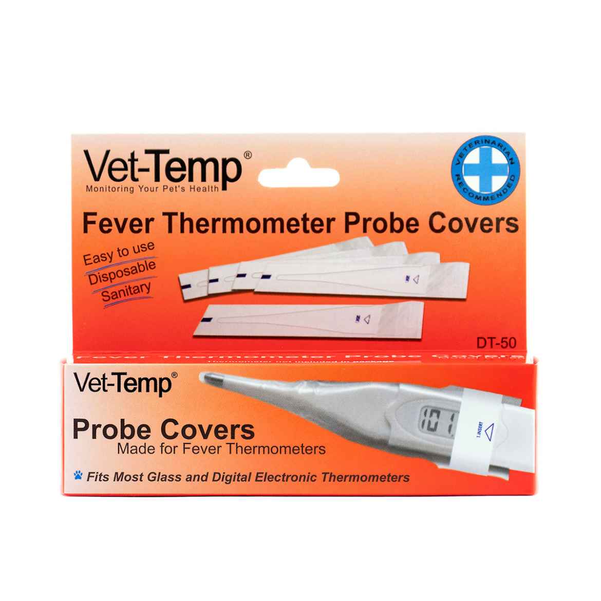 Picture of THERMOMETER VET-TEMP PROBE COVERS (DT-50) - 50's