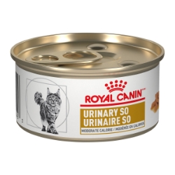 Picture of Royal Canin Veterinary Diet URINARY SO Moderate Calorie Morsels In Gravy Wet Cat Food - 24 X 85gm cans