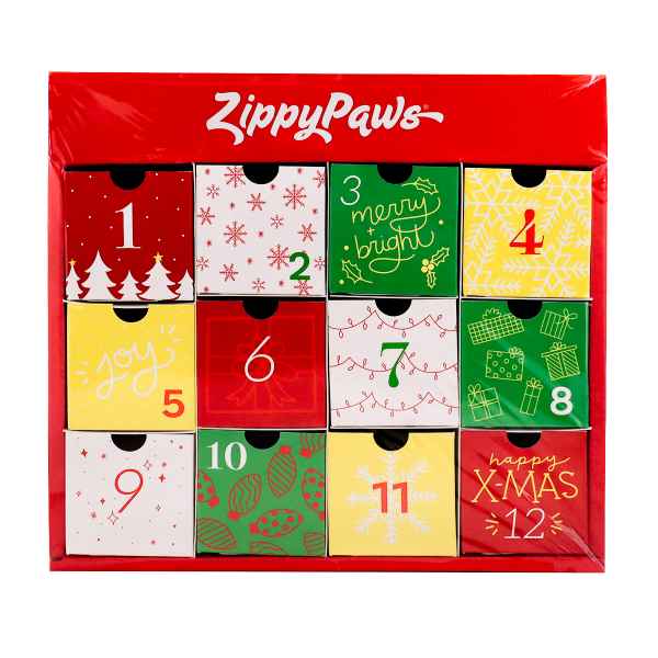 Picture of XMAS HOLIDAY CANINE ZIPPYPAW Holiday Toy Advent Calendar 