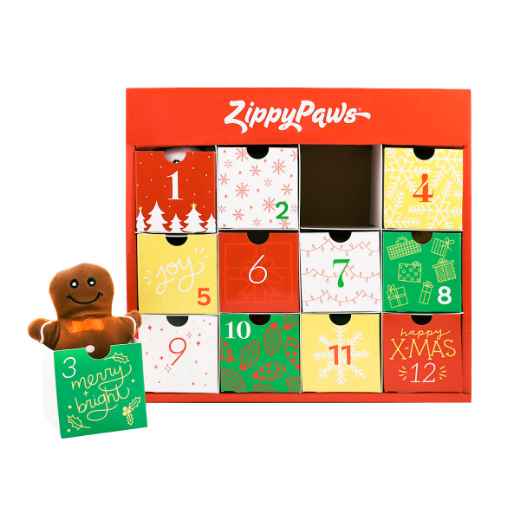 Picture of XMAS HOLIDAY CANINE ZIPPYPAWS Holiday Toy Advent Calendar 
