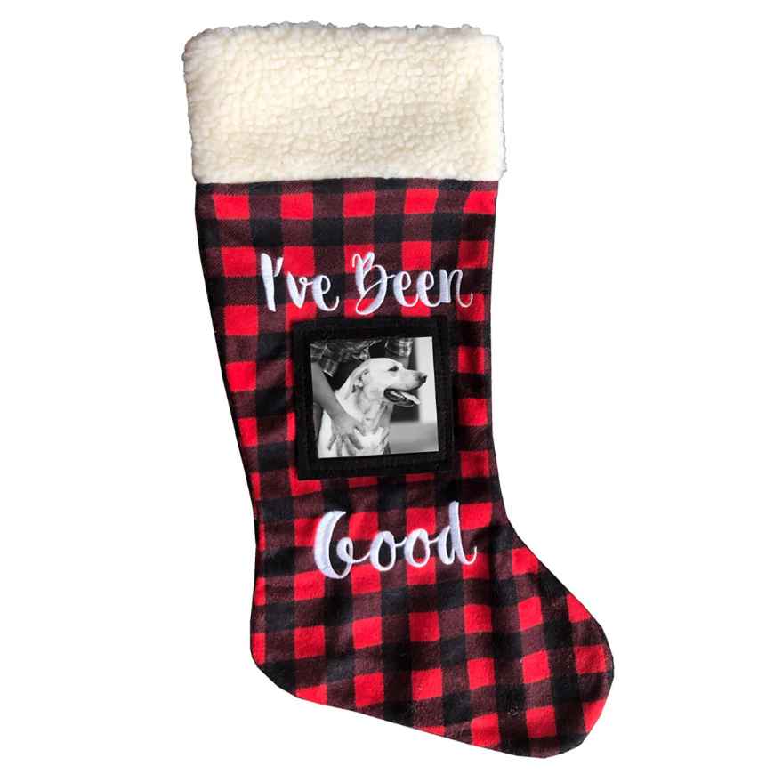 Picture of XMAS HOLIDAY PICTURE FRAME STOCKING "I've Been Good" - 18in 