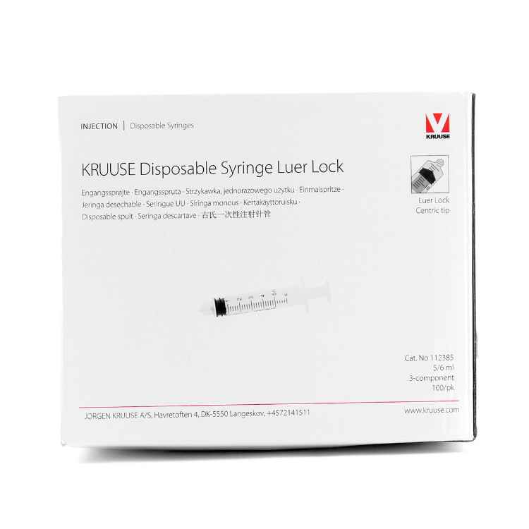 Picture of SYRINGE Kruuse Disp 5/6cc graduation Centric Tip with Luer Lock Adapter - 100s