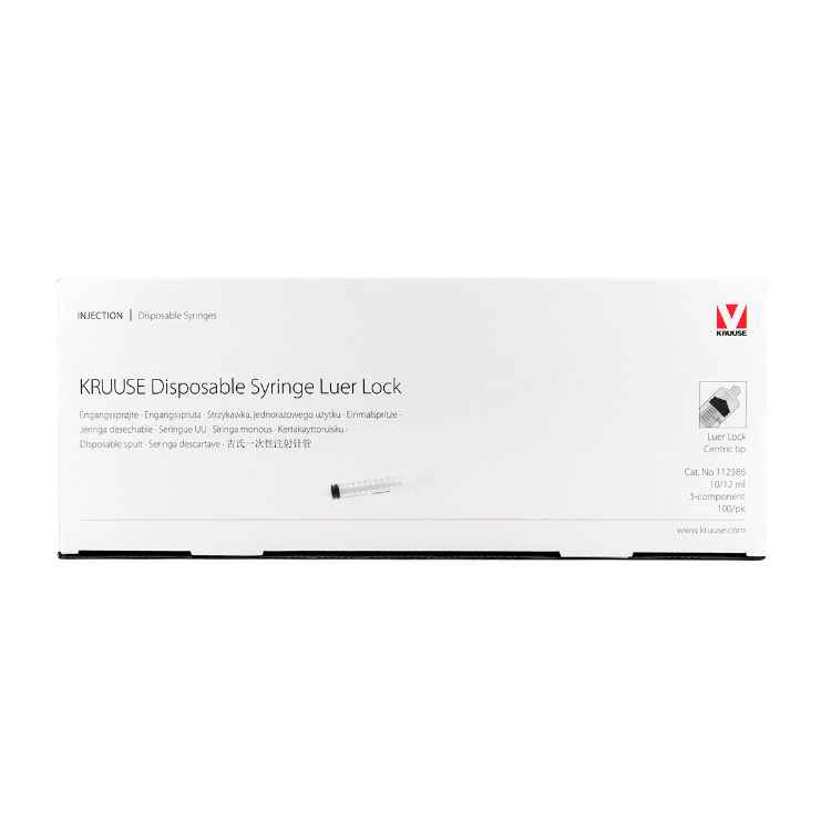 Picture of SYRINGE Kruuse Disp 10/12cc graduation Centric Tip with Luer Lock Adapter - 100s