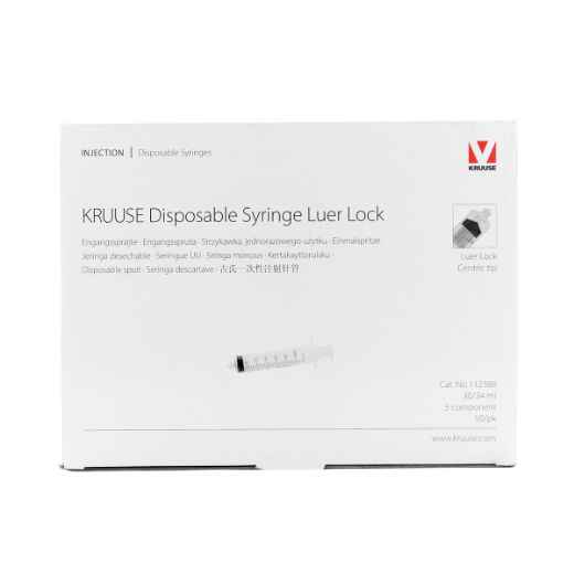 Picture of SYRINGE Kruuse Disp 30/34cc graduation Centric Tip with Luer Lock Adapter - 50's
