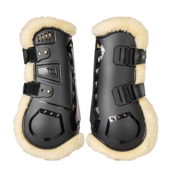 Picture of BACK ON TRACK EQUINE AIRFLOW TENDON BOOTS with FUR FULL LARGE-Pair