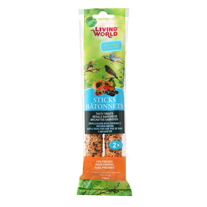 Picture of LIVING WORLD AVIAN FINCH STICKS FRUIT FLAVOR 60g (80691) - 2/pk