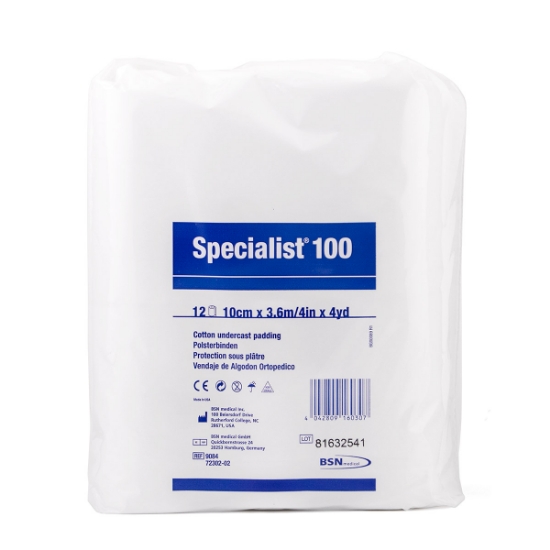 Picture of SPECIALIST 100 COTTON CAST PADDING 10cm x 3.7m  - 12s