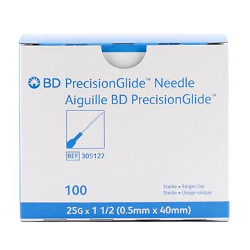 Picture of NEEDLE BD 25g x 1 1/2in - 100`s