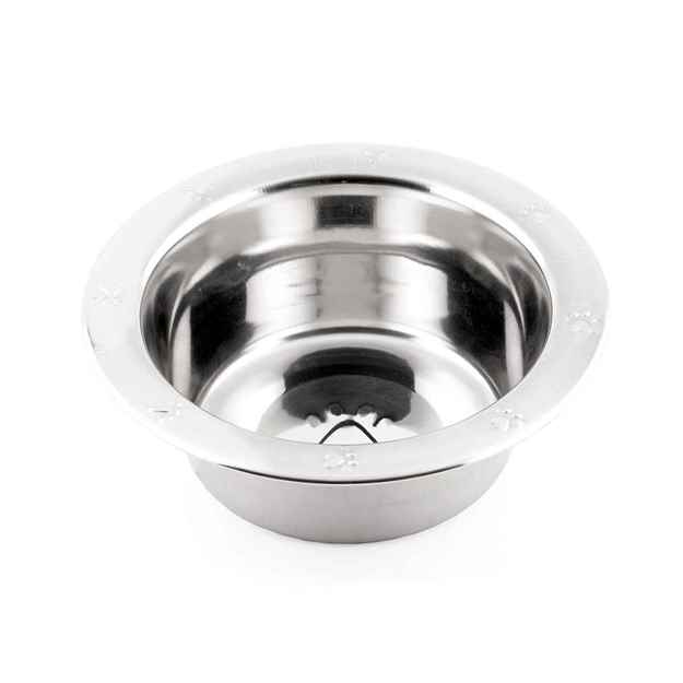 Picture of BOWL SS WIDE RIM PAW EMBOSSED (Sizes Available)