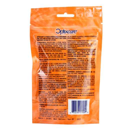 Picture of OPTIXCARE L-LYSINE NUTRITIONAL SUPPLEMENT CHEWS - 60`s